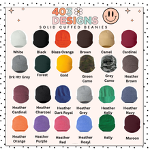 Load image into Gallery viewer, Solid cuffeed embroidered beanies
