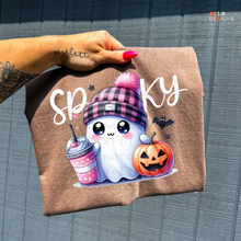 Load image into Gallery viewer, Spooky Ghost Coffee DTF Transfer
