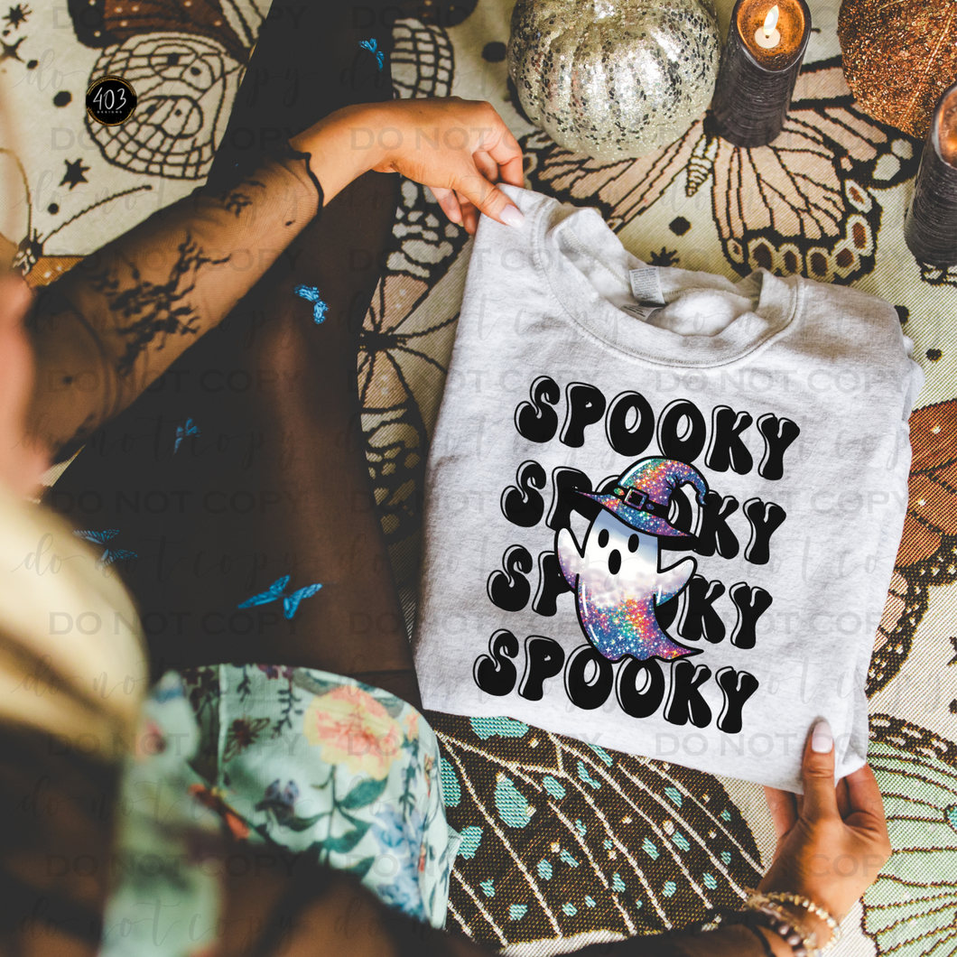 Spooky Stacked Ghost DTF Transfer