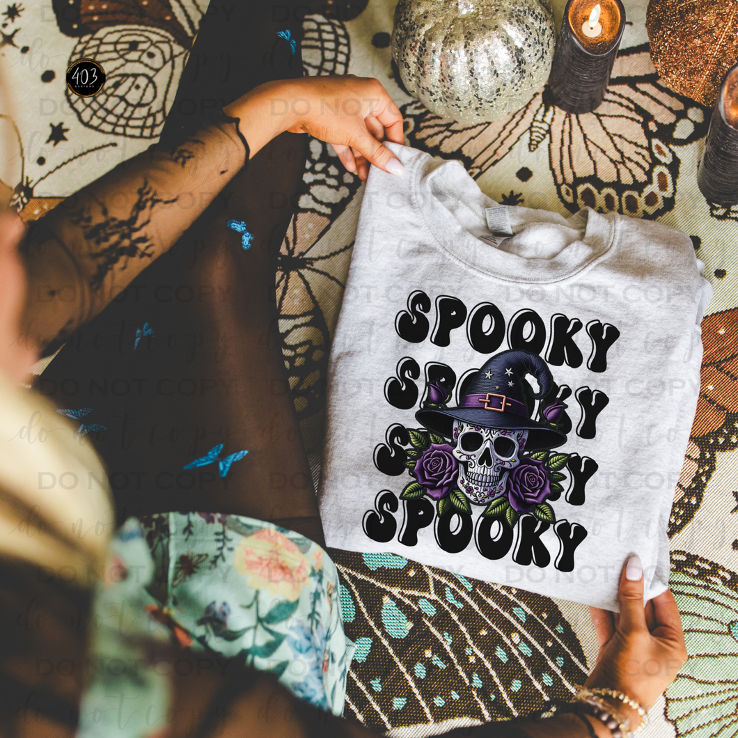 Spooky Stacked Witch DTF Transfer