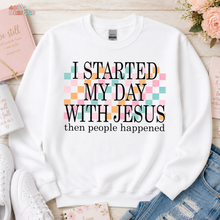 Load image into Gallery viewer, Started My Day With Jesus DTF Transfer
