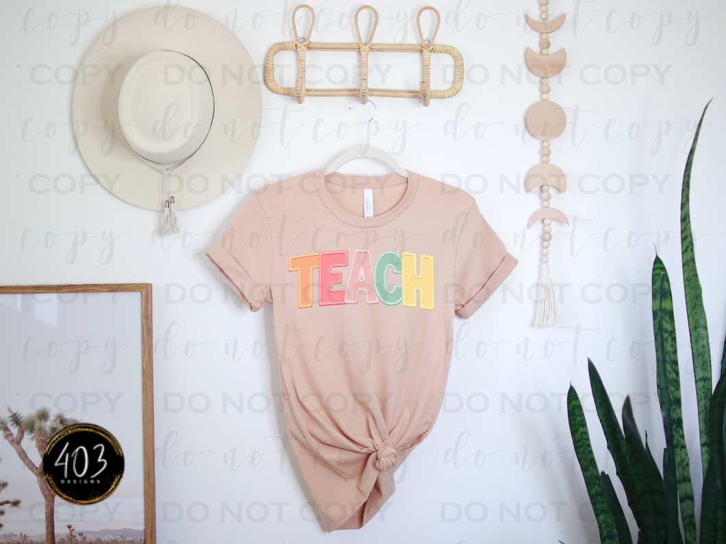 Teach Embroidery DTF Transfer