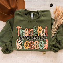Load image into Gallery viewer, Thankful Grateful Blessed DTF Transfer
