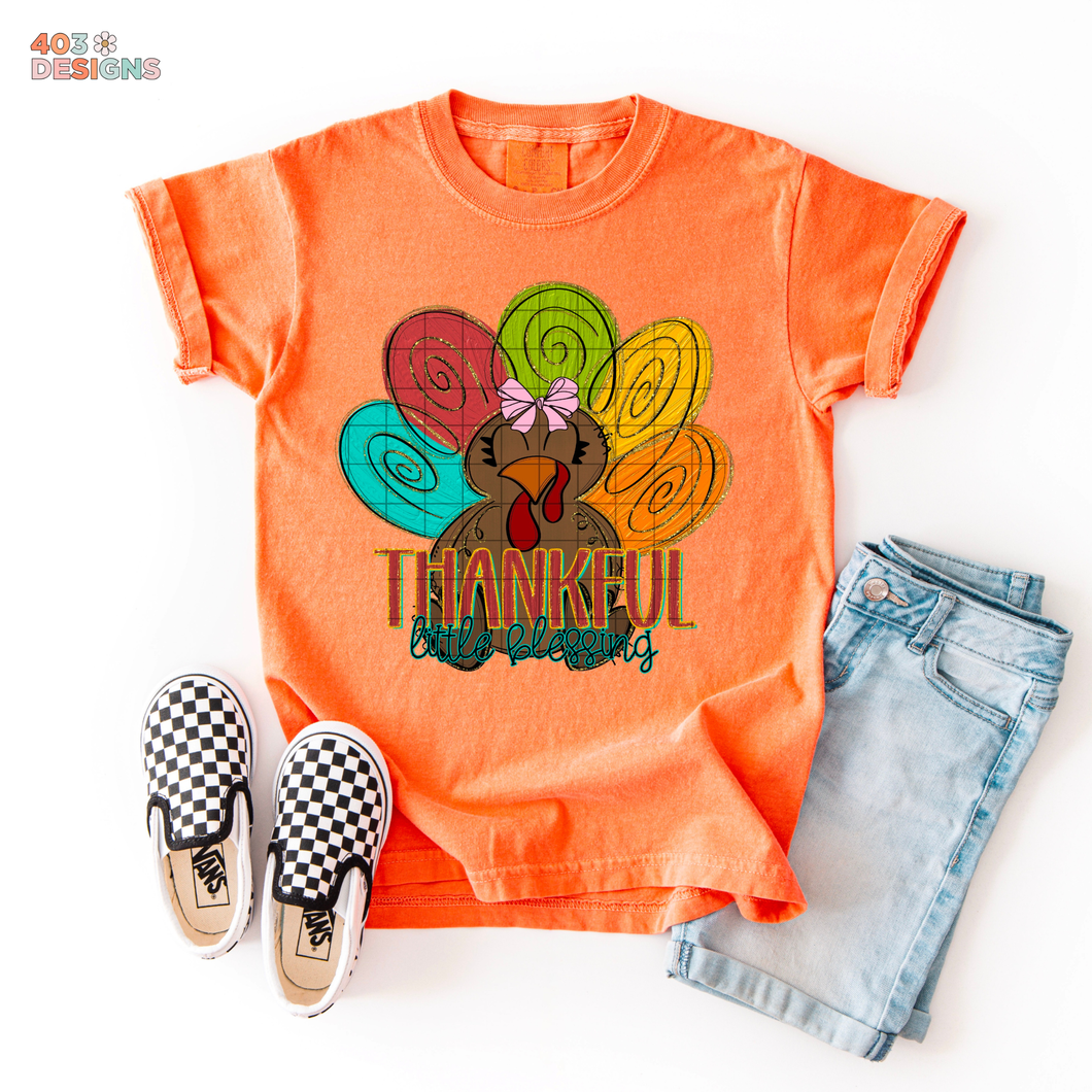 Thankful Little Blessing Traditional DTF Transfer