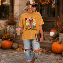 Load image into Gallery viewer, Thanksgiving Turkey Stripes DTF Transfer
