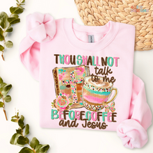 Load image into Gallery viewer, Thou Shall Not Coffee Jesus DTF Transfer
