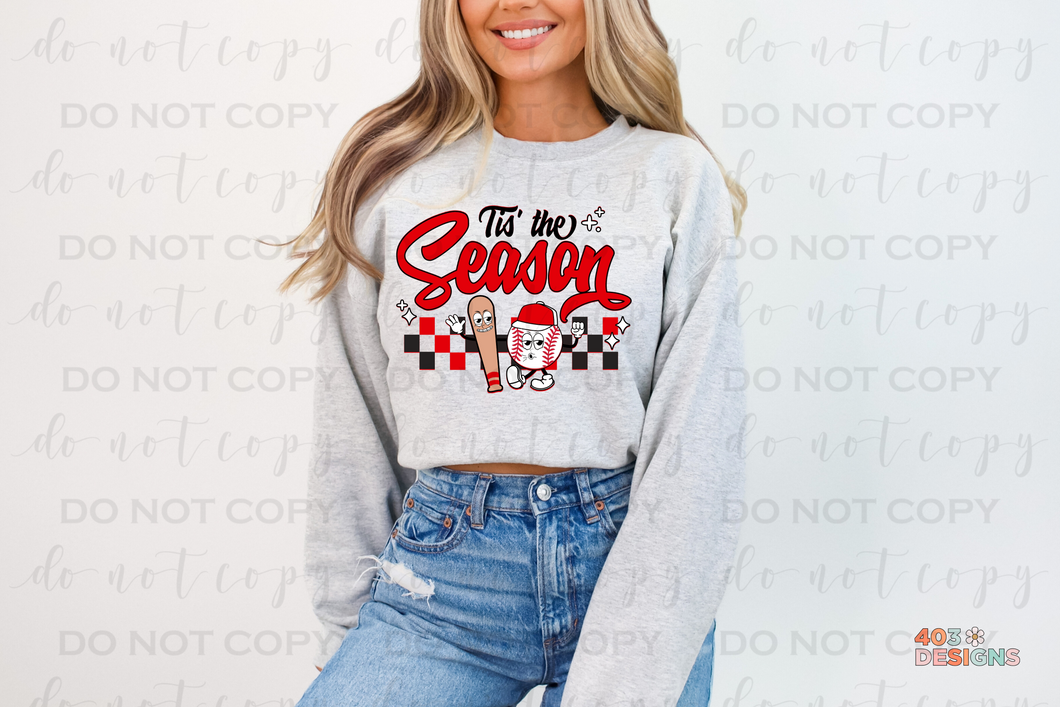 Tis The Season Baseball DTF Transfer