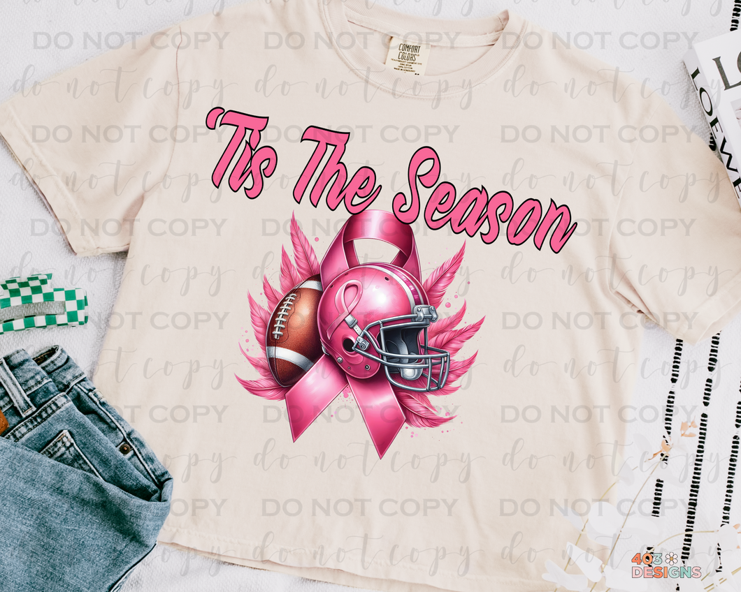 Tis The Season Breast Cancer Awareness DTF Transfer