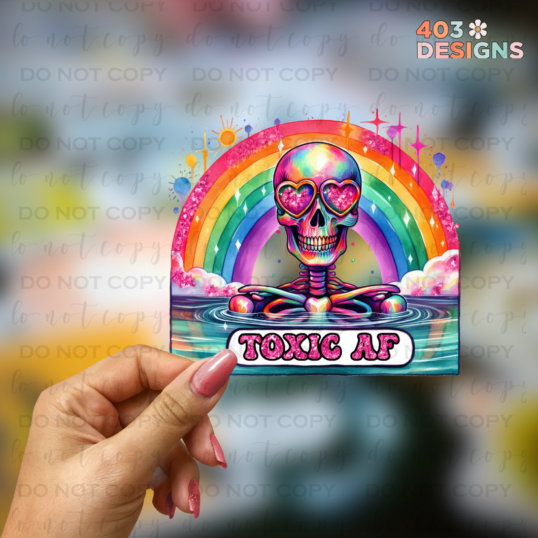 Toxic AF UV Sticker