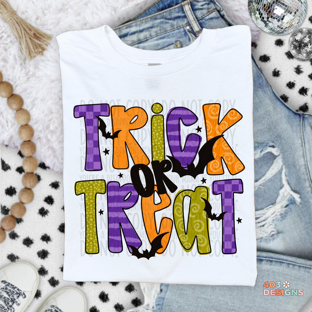 Trick Or Treat DTF Transfer