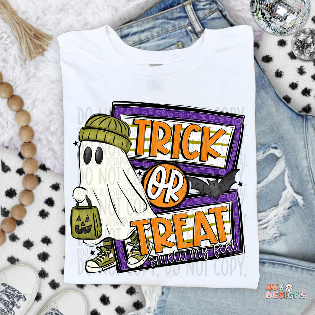 Trick Or Treat Smell My Feet DTF Transfer