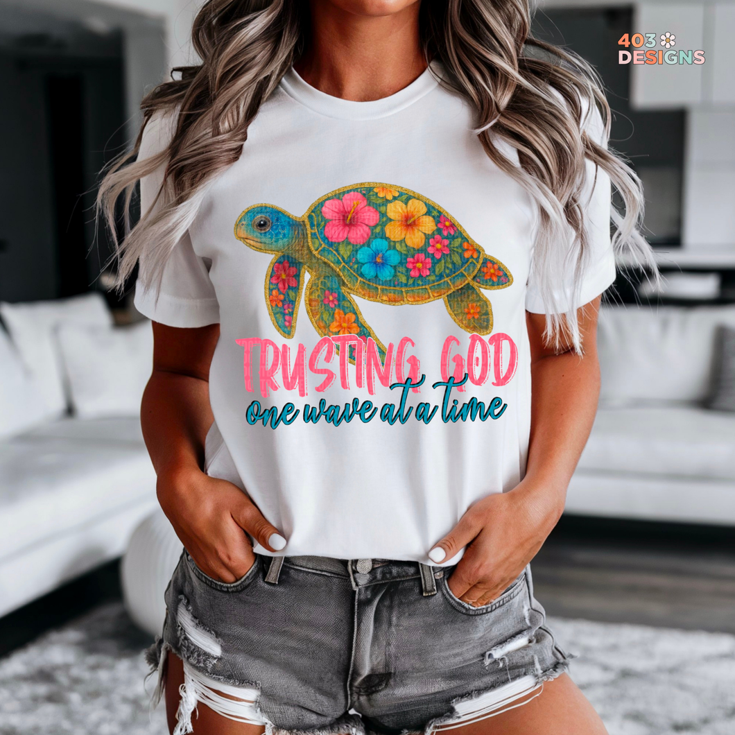 Trusting God Turtle DTF Transfer