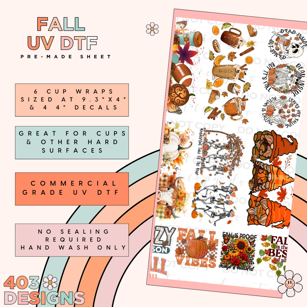 Fall UV Pre-Made Gang Sheet