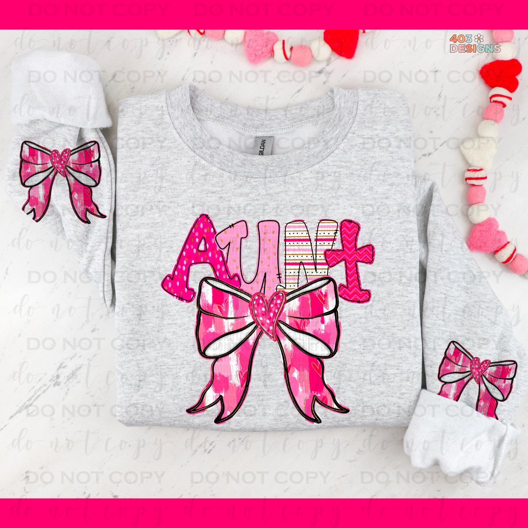 Valentine's Bow Personalized DTF Transfer