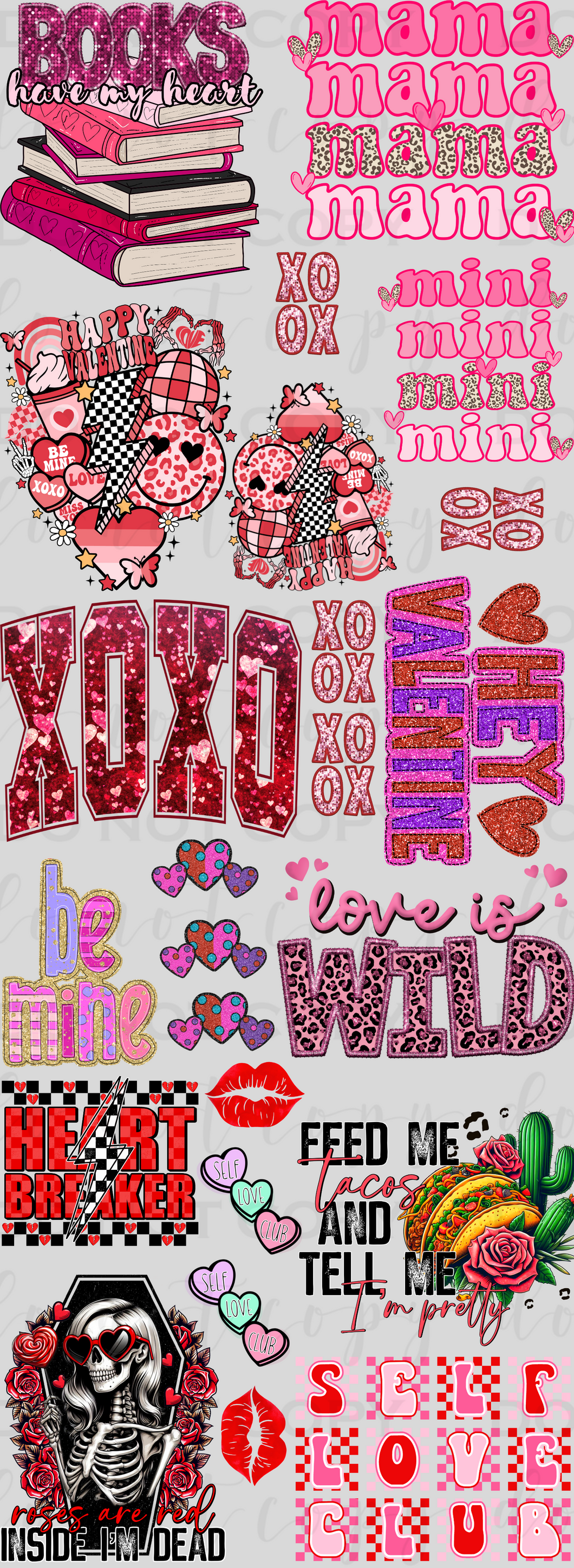 Valentine's Day Pre-Made Gang Sheet