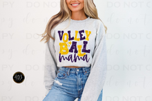 Load image into Gallery viewer, Volleyball Mom Faux Sequin DTF Transfer
