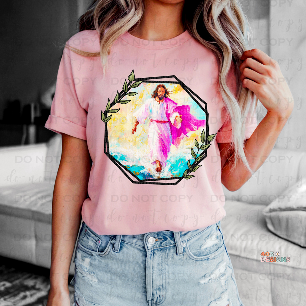 Walking With Jesus DTF Transfer