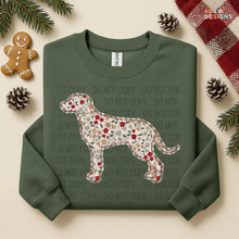Load image into Gallery viewer, Plaid Floral Dog DTF Transfer
