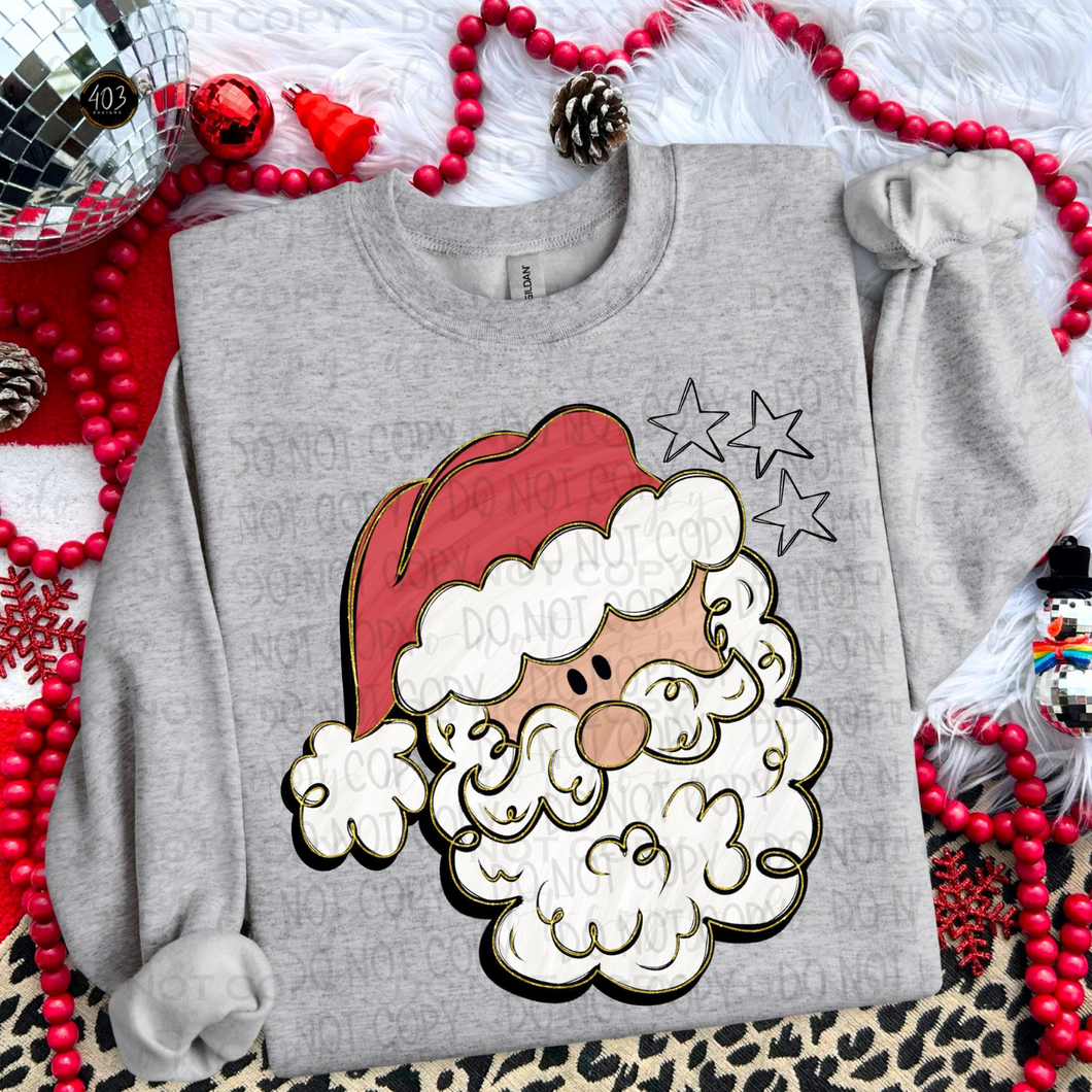 Whimsical Santa DTF Transfer