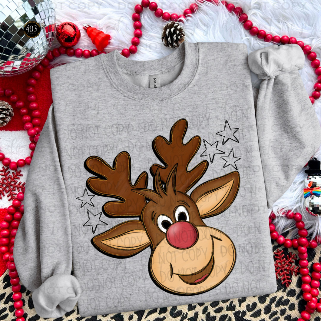 Whimsical Reindeer DTF Transfer
