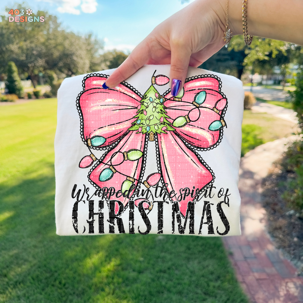 Wrapped In The Spirit Of Christmas DTF Transfer