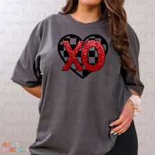 Load image into Gallery viewer, XO Checkered Heart T-Shirt
