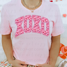 Load image into Gallery viewer, XOXO Pink Faux Sequin T-Shirt
