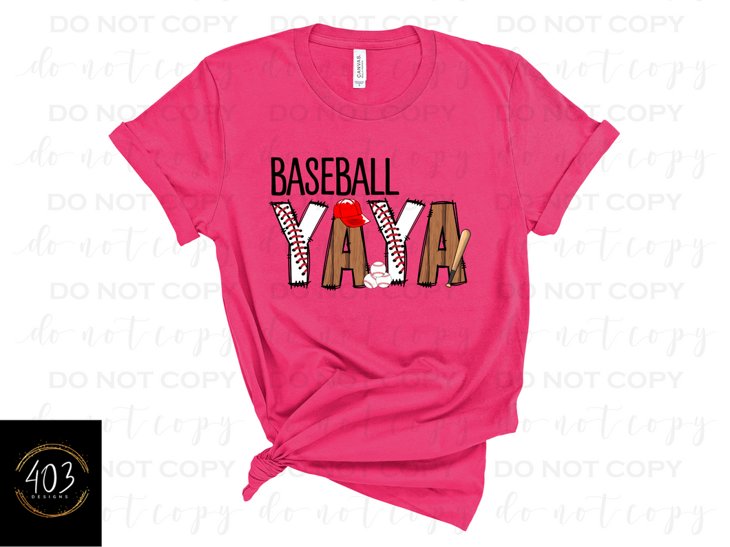 Baseball Yaya DTF Transfer