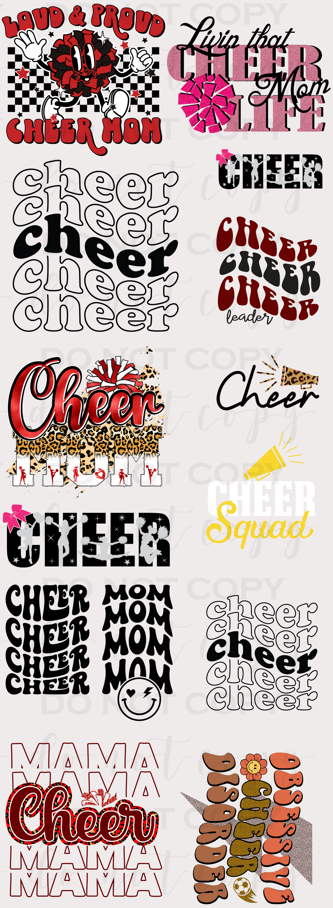 Cheer Pre-Made Gang Sheet