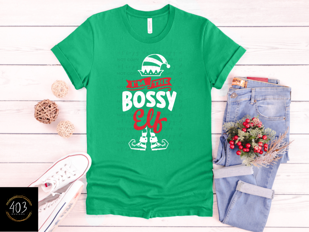 I'm the bossy elf -DTF Transfer