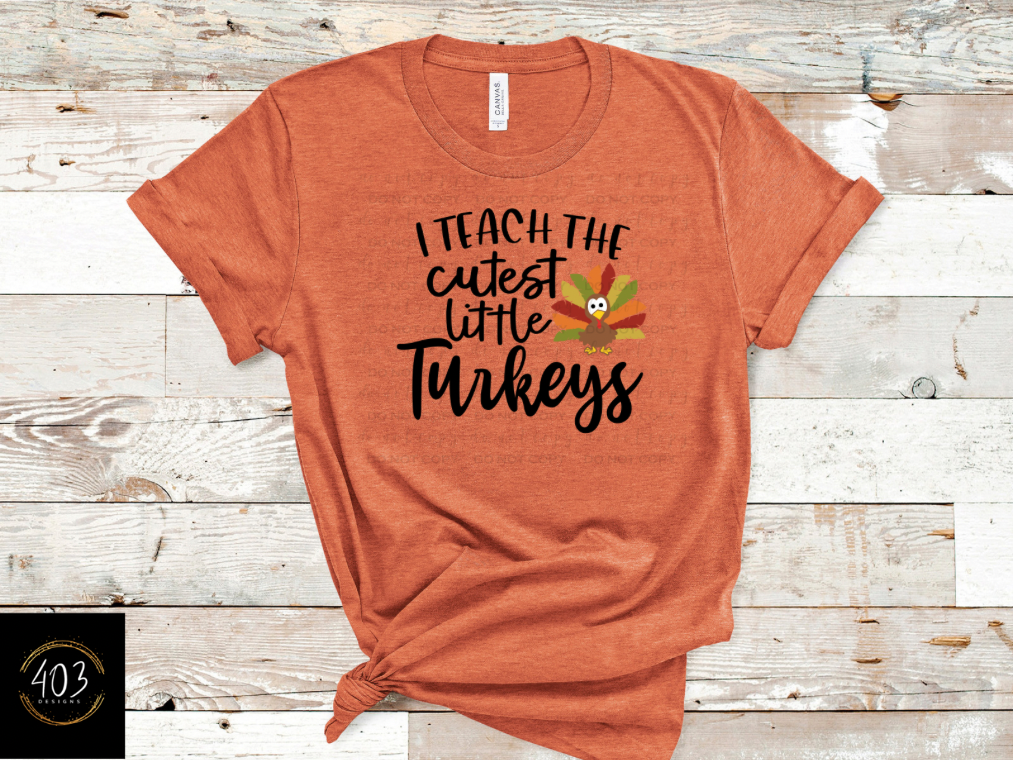 I teach the cutest turkeys -DTF Transfer