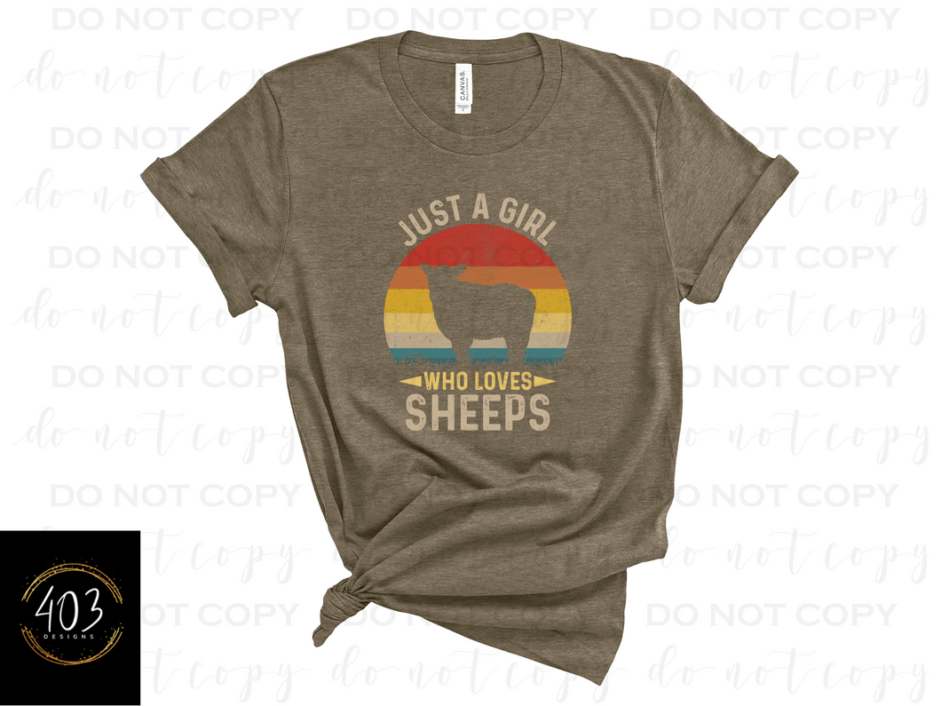Just A Girl Who Loves Sheeps - DTF Transfer