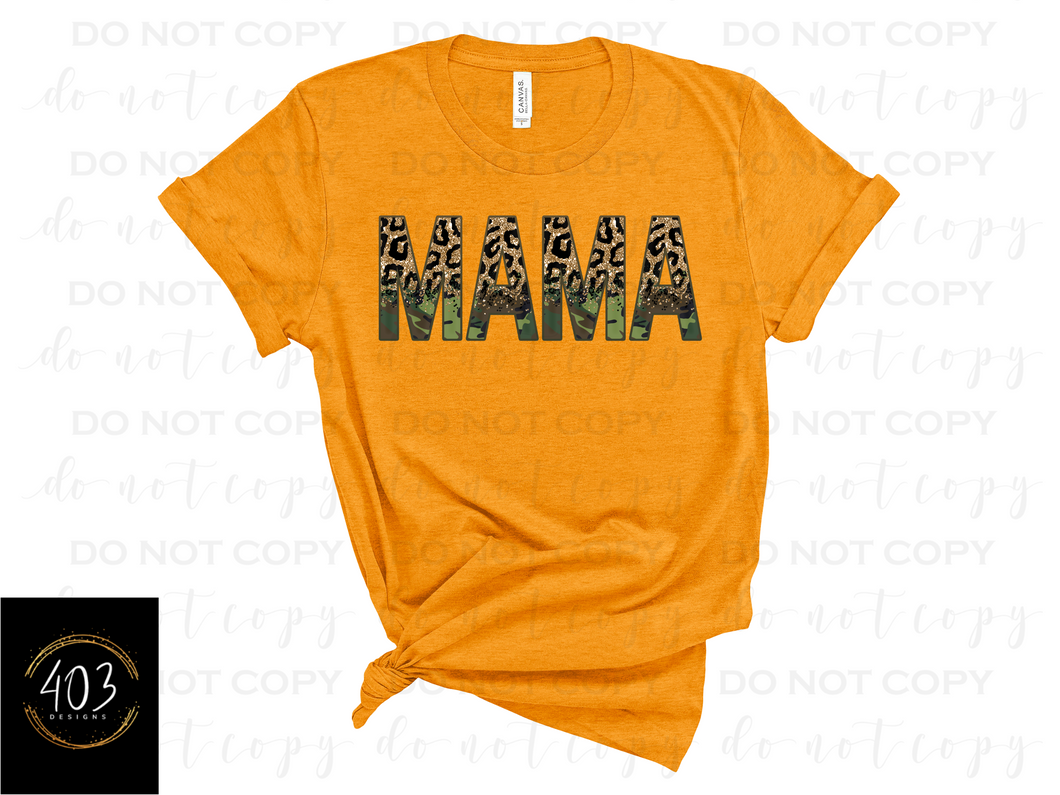 Mama Camo Leopard Print DTF Transfer