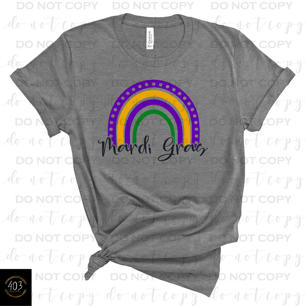 Mardi Gras Rainbow- DTF Transfer