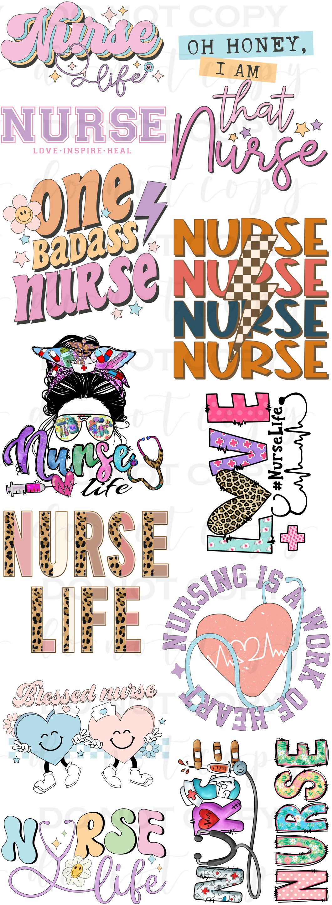 Nurse Pre-Made Gang Sheet